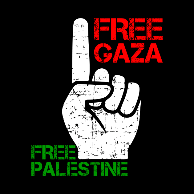 Free Gaza Free Palestine - Rise Your Hand & Protest Israel by mangobanana