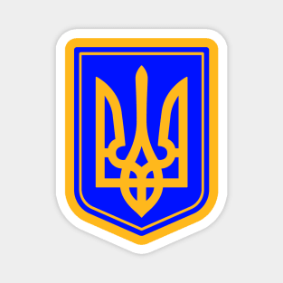 Ukraine trident on shield Magnet