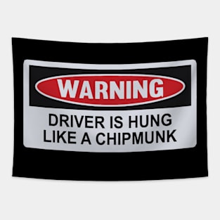 Funny Warning Magnet - Driver Is Hung Like A Chipmunk - Practical Jokes, Gags, Pranks - Magnetic Bumper Tapestry