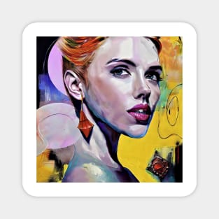 Face of  Scarlett  Johansson Magnet