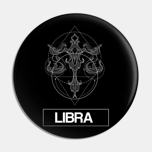 Libra Constellation Pin by FungibleDesign