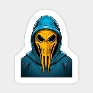 Spooky Squid  in hoodie Magnet