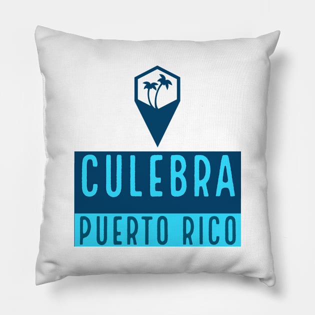 Culebra Puerto Rico Souvenir Pillow by cricky