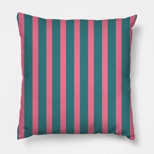 Abel | Teal and Pink Stripes Pattern Pillow