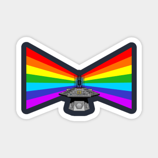 Tardis Console Rainbow Time Warp Magnet