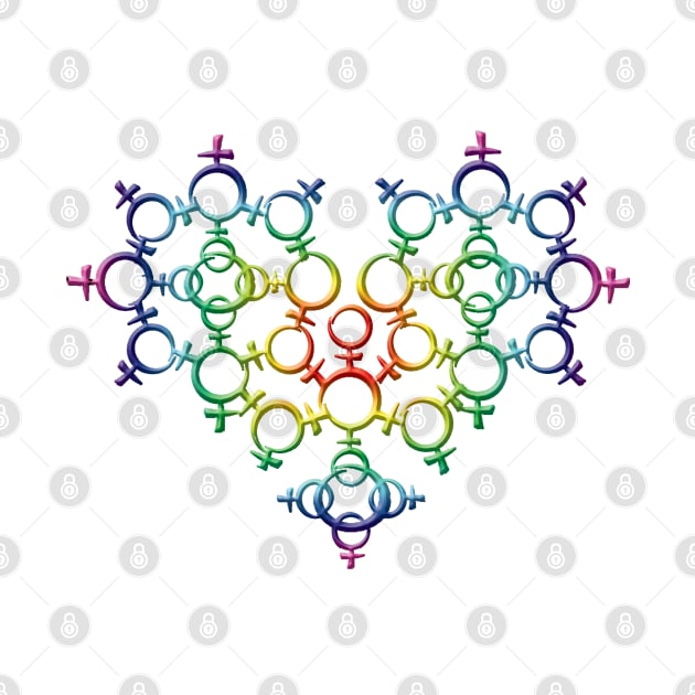 Gay Pride Female Heart by House_Of_HaHa
