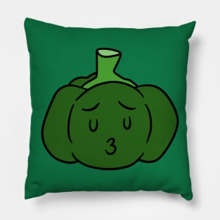 Kissy Face - Green Bell Pepper Pillow