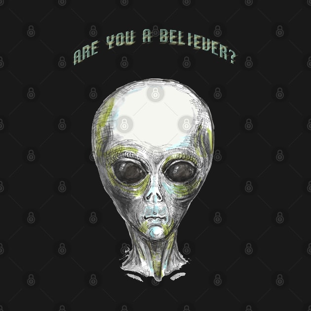 Are you a Believer? Alien Illustration. by FanitsaArt