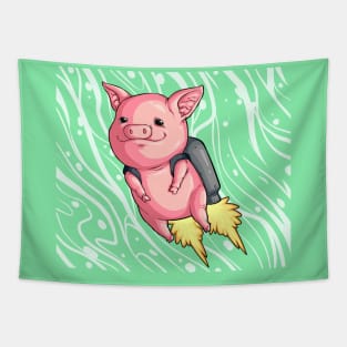 Jetpack Pig Tapestry