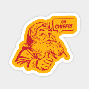 Retro Santa Claus Go Chiefs Magnet