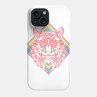 Rainbow Red Cat Phone Case