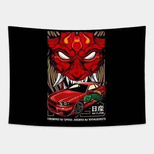 Nissan x Oni Mask Tapestry