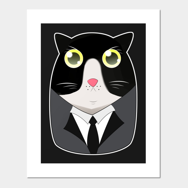 A Cat Born With Tuxedo Suit Cat Posters And Art Prints