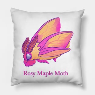 Rosy Maple Moth! Pillow