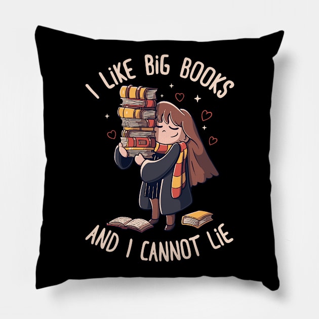 I Like Big Books And I Cannot Lie Funny Cute Gift Pillow by eduely