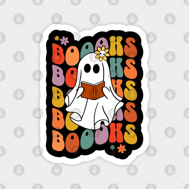 Book Loving Ghost Magnet by HolidayBug