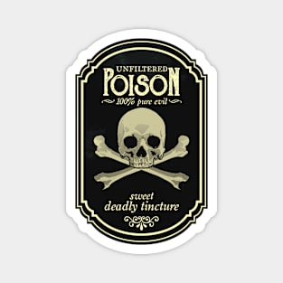 Skull And Crossbone Poison label Magnet