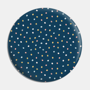 Small Collage Dots Blue Pin