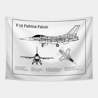 F-16 Fighting Falcon Fighter - BD Tapestry