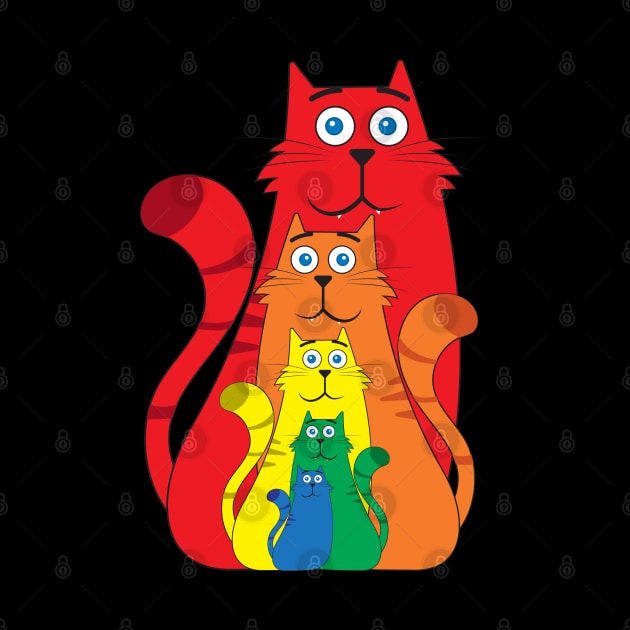 Rainbow cats by Scaryzz