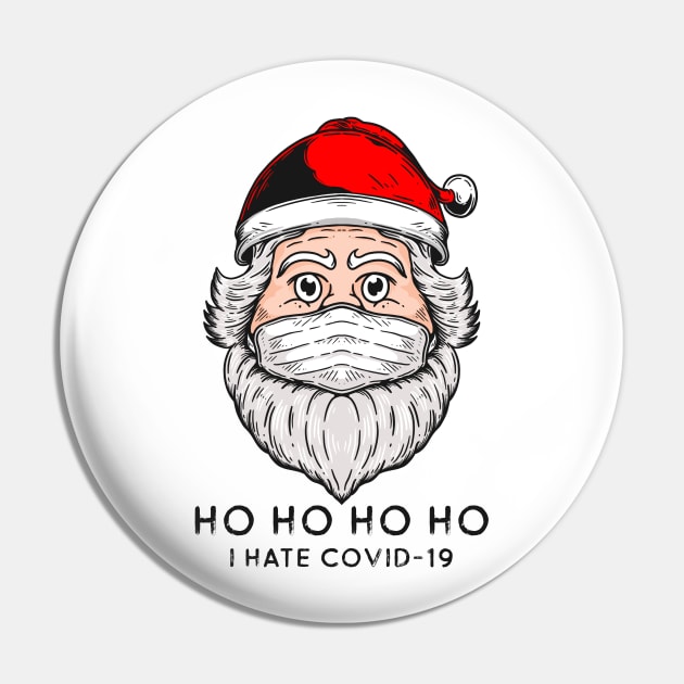 Santa Claus VS Covid-19 Pin by Merchsides