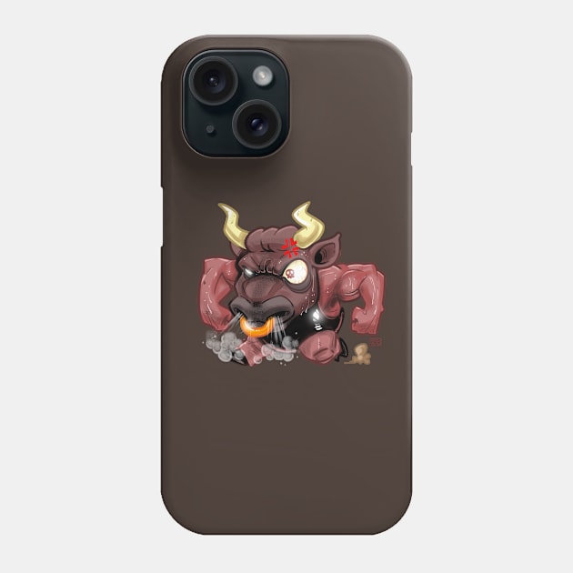 Mighty Minotaur Phone Case by MrHinkleDraws