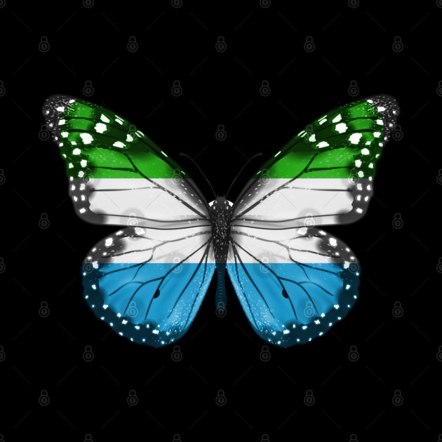 Sierra Leonean Flag  Butterfly - Gift for Sierra Leonean From Sierra Leone by Country Flags