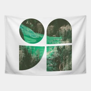 Emerald green landscape Tapestry