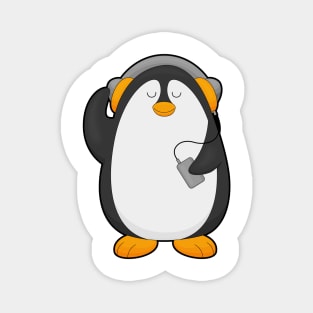 Penguin & Mobile phone with Headset Magnet