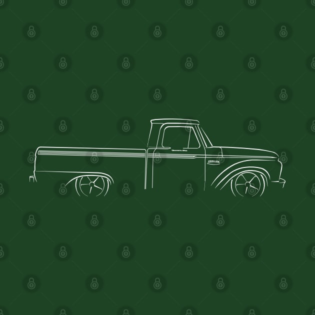 1965 Ford F-100 Pickup - Profile Stencil, white by mal_photography