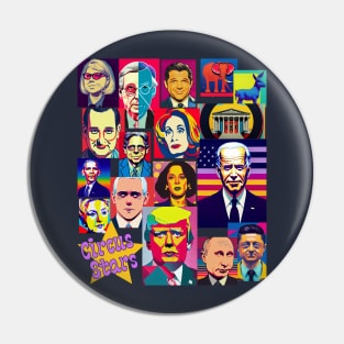 The Political Circus Stars in Pop Art 2022 Pin