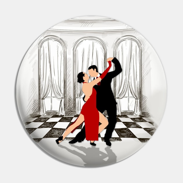 Elegant Ballroom Dancing Pin by doniainart