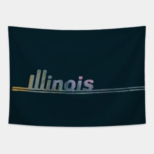 Illinois Tie Dye License Design Tapestry