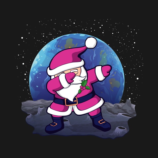 Santa Dabbing On The Moon Dab Santa Funny Gift by zeno27