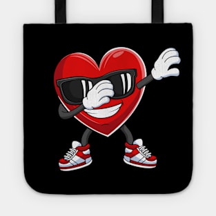 Dabbing Heart Cute Valentines Day Gift For Boys Kids Tote