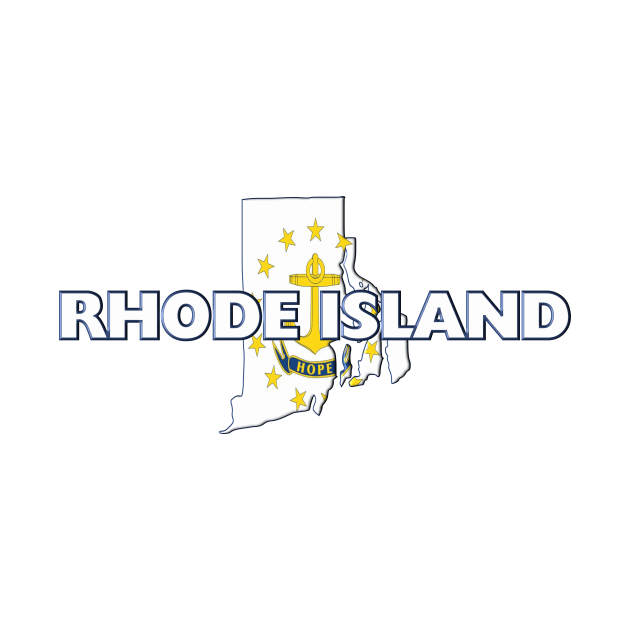 Rhode Island Colored State by m2inspiration