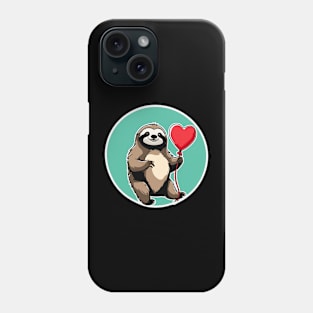 Sloth Heart Balloon - Valentines Day Phone Case