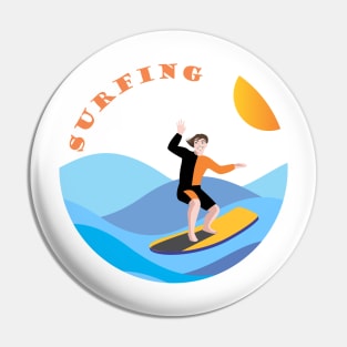 Surfing Pin