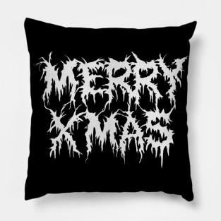 Black Metal Merry Xmas Pillow