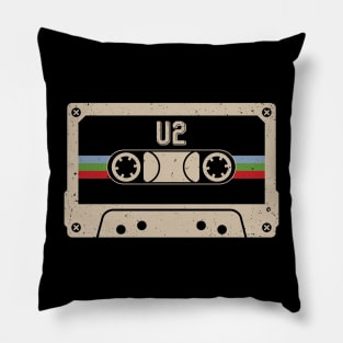 Personalized U2 Name Birthday Vintage Cassette Tape Pillow