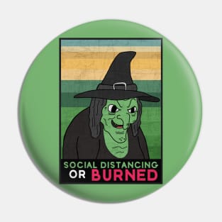 Witch Social Distancing Expert Pin