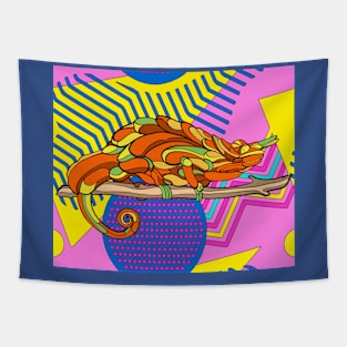 Funny Colorful Chameleon Reptile Camouflage Tapestry