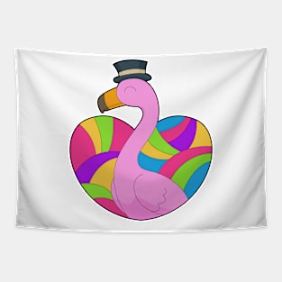 Flamingo Heart Tapestry