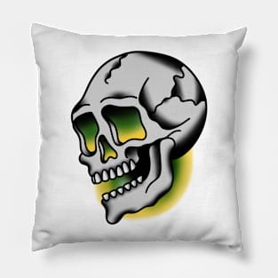 Glowing Spooky Skull Pillow