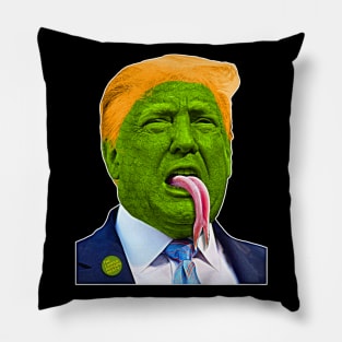 The Trump Lizard Person Party Pillow