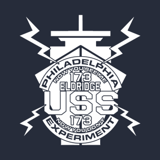 Philadelphia Experiment White USS Eldridge 174 Conspiracy T-Shirt