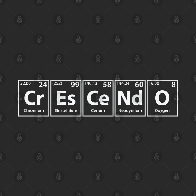 Crescendo (Cr-Es-Ce-Nd-O) Periodic Elements Spelling by cerebrands