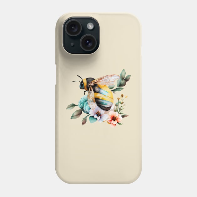 Floral Bee Watercolor 5.0 Phone Case by CreativeDesignsx