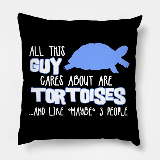 All this GUY cares about are TORTOISES... and like *maybe* 3 people Pillow by The Lemon Stationery & Gift Co