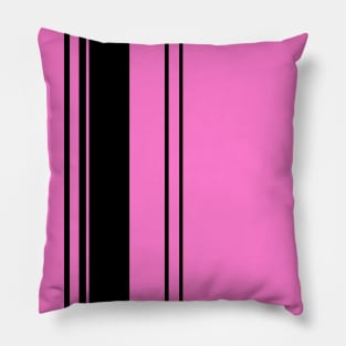 Black and Pink Stripes Pillow